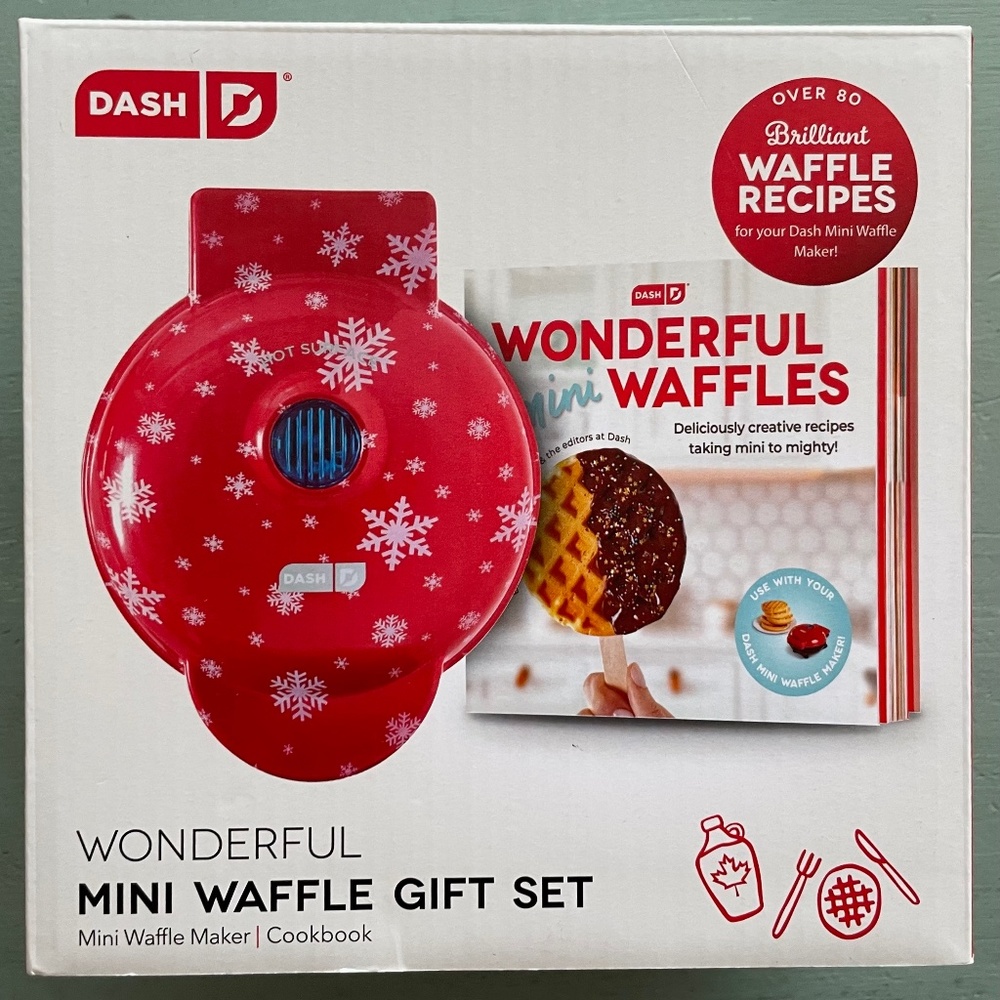 Mini Waffle Maker Holiday Gift Set